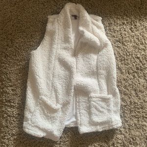 White Fuzzy Vest